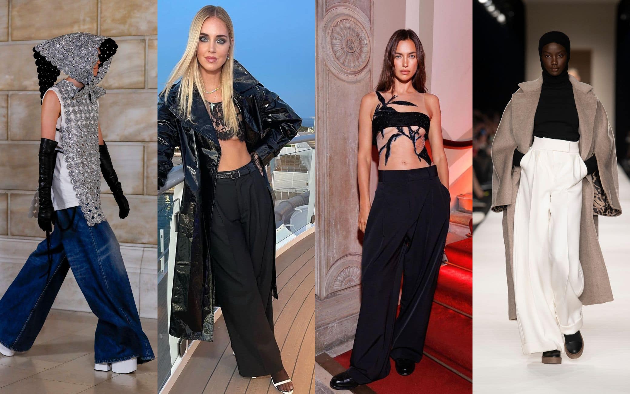 Pantaloni a palazzo outfit sale inverno